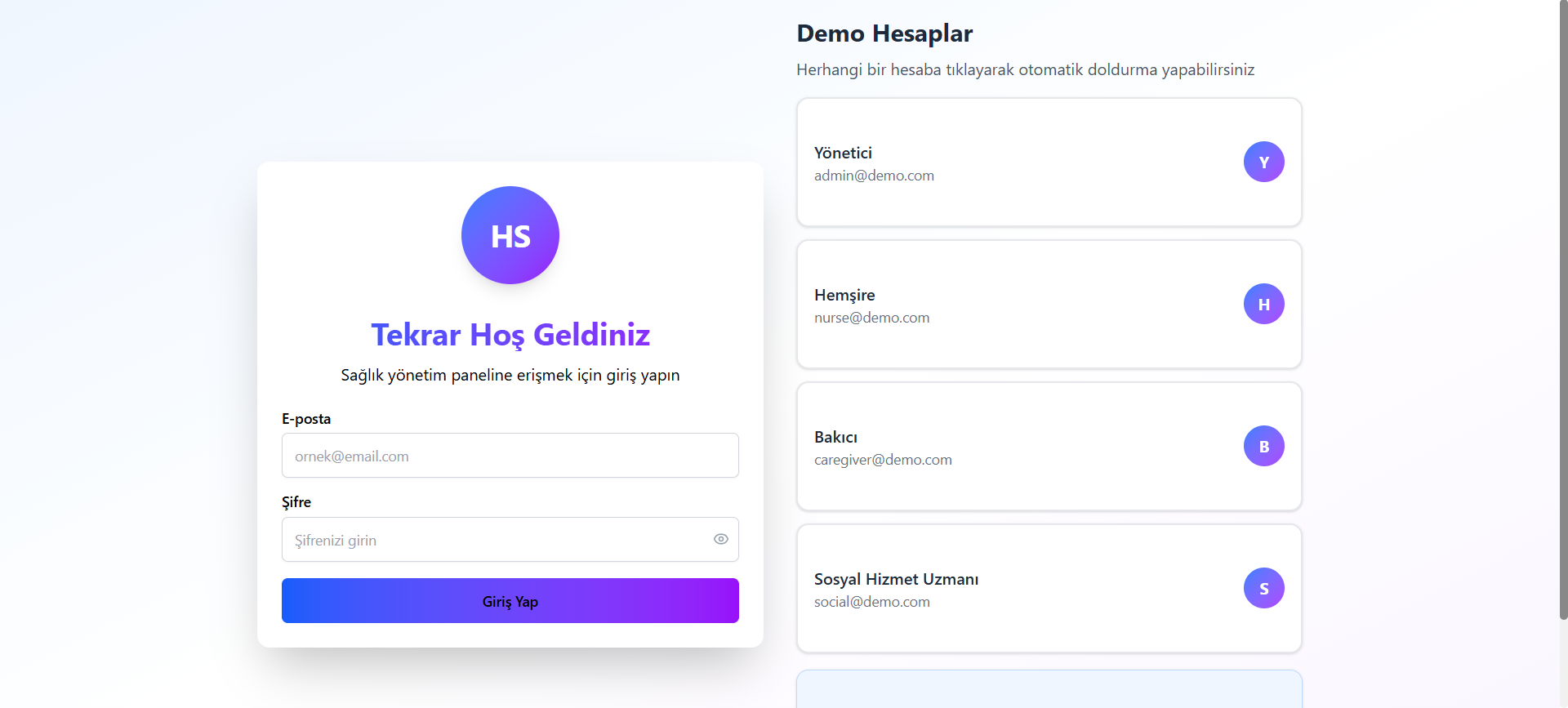 Huzur Evi Yönetim Sistemi